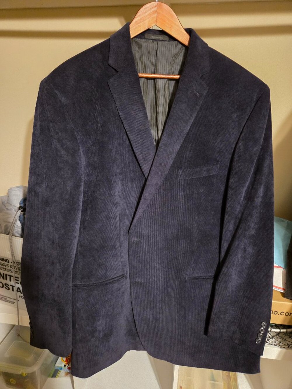 Calvin Klein Blazer, Blue Corduroy, 50L